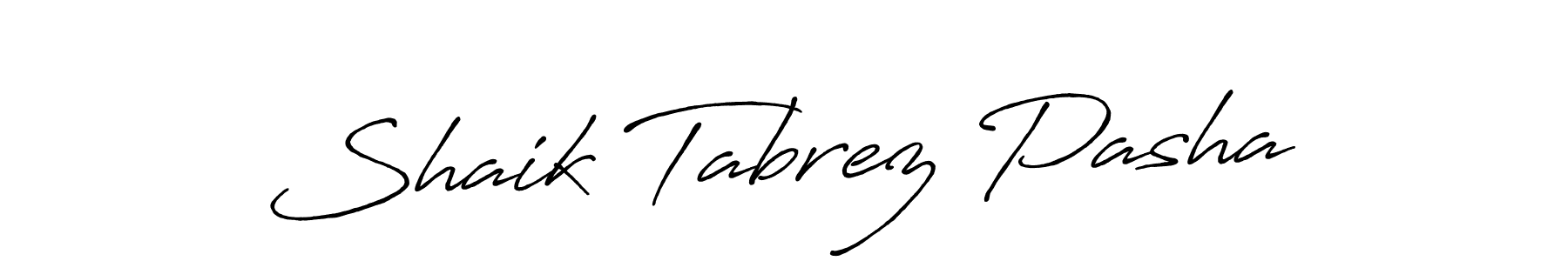How to make Shaik Tabrez Pasha signature? Antro_Vectra_Bolder is a professional autograph style. Create handwritten signature for Shaik Tabrez Pasha name. Shaik Tabrez Pasha signature style 7 images and pictures png