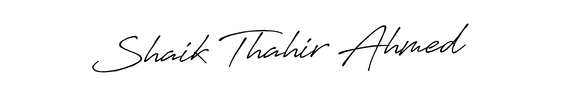 Also You can easily find your signature by using the search form. We will create Shaik Thahir Ahmed name handwritten signature images for you free of cost using Antro_Vectra_Bolder sign style. Shaik Thahir Ahmed signature style 7 images and pictures png