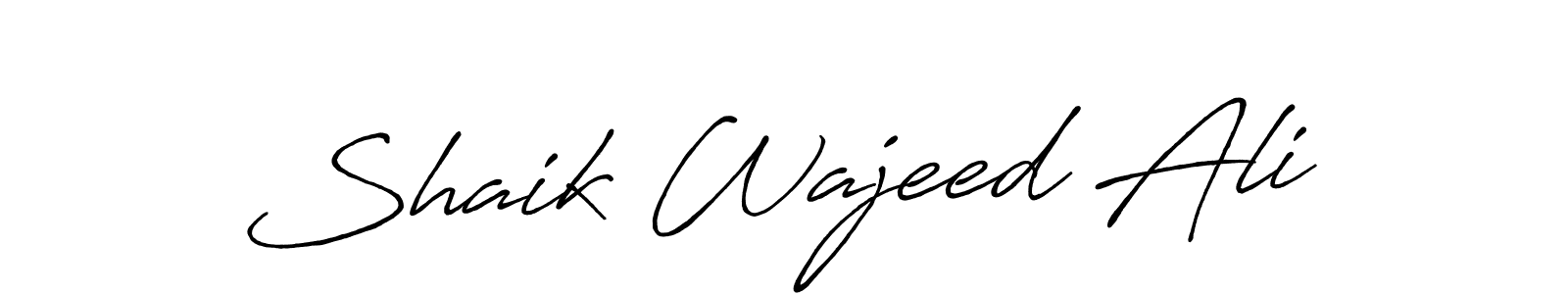 This is the best signature style for the Shaik Wajeed Ali name. Also you like these signature font (Antro_Vectra_Bolder). Mix name signature. Shaik Wajeed Ali signature style 7 images and pictures png