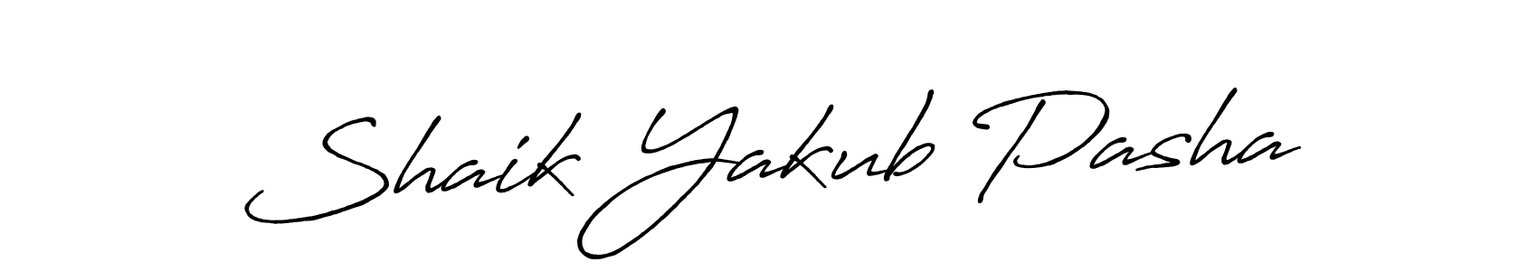 Shaik Yakub Pasha stylish signature style. Best Handwritten Sign (Antro_Vectra_Bolder) for my name. Handwritten Signature Collection Ideas for my name Shaik Yakub Pasha. Shaik Yakub Pasha signature style 7 images and pictures png
