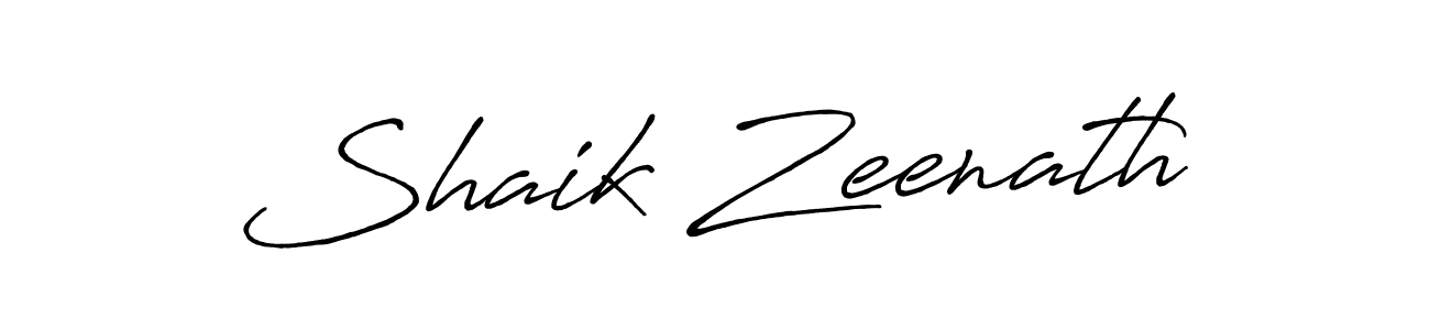 Design your own signature with our free online signature maker. With this signature software, you can create a handwritten (Antro_Vectra_Bolder) signature for name Shaik Zeenath. Shaik Zeenath signature style 7 images and pictures png