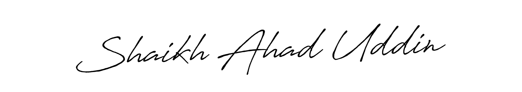 Similarly Antro_Vectra_Bolder is the best handwritten signature design. Signature creator online .You can use it as an online autograph creator for name Shaikh Ahad Uddin. Shaikh Ahad Uddin signature style 7 images and pictures png