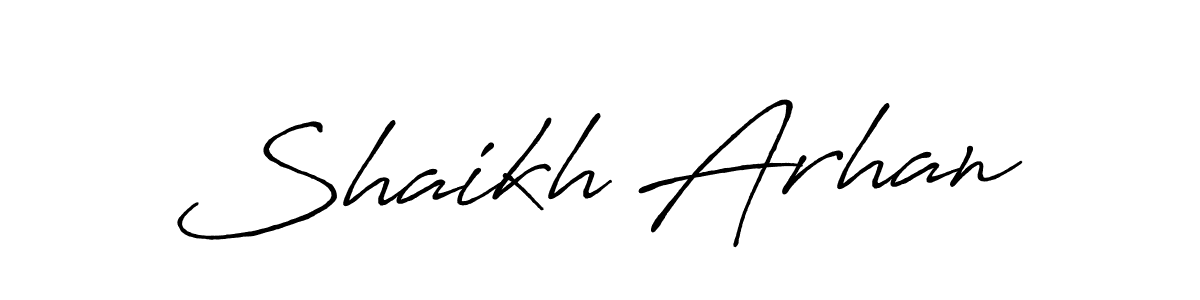 This is the best signature style for the Shaikh Arhan name. Also you like these signature font (Antro_Vectra_Bolder). Mix name signature. Shaikh Arhan signature style 7 images and pictures png