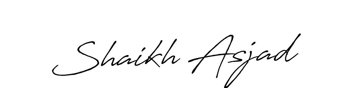 Shaikh Asjad stylish signature style. Best Handwritten Sign (Antro_Vectra_Bolder) for my name. Handwritten Signature Collection Ideas for my name Shaikh Asjad. Shaikh Asjad signature style 7 images and pictures png