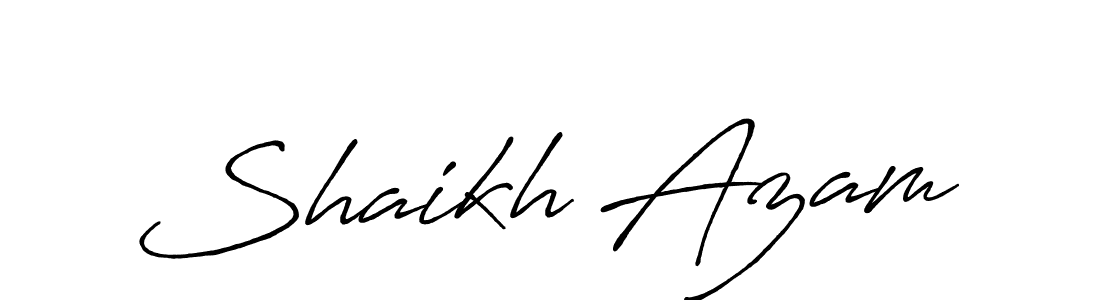 Use a signature maker to create a handwritten signature online. With this signature software, you can design (Antro_Vectra_Bolder) your own signature for name Shaikh Azam. Shaikh Azam signature style 7 images and pictures png