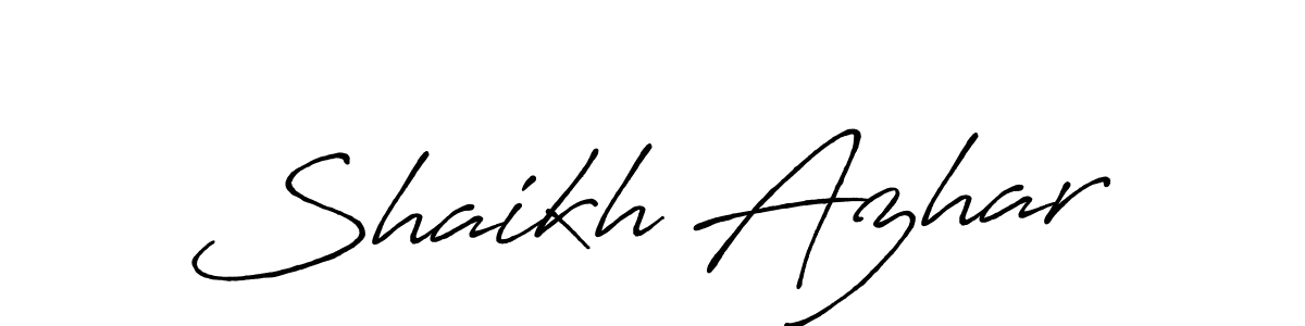 Once you've used our free online signature maker to create your best signature Antro_Vectra_Bolder style, it's time to enjoy all of the benefits that Shaikh Azhar name signing documents. Shaikh Azhar signature style 7 images and pictures png
