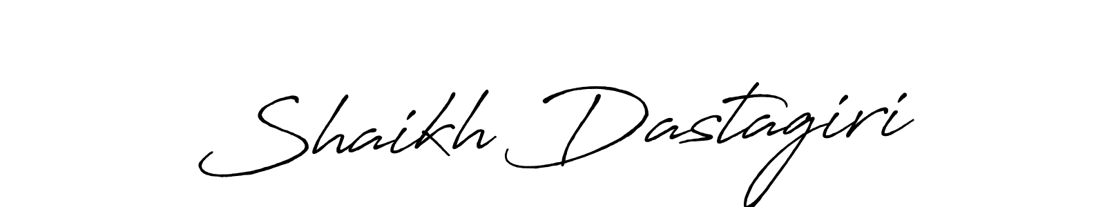Design your own signature with our free online signature maker. With this signature software, you can create a handwritten (Antro_Vectra_Bolder) signature for name Shaikh Dastagiri. Shaikh Dastagiri signature style 7 images and pictures png