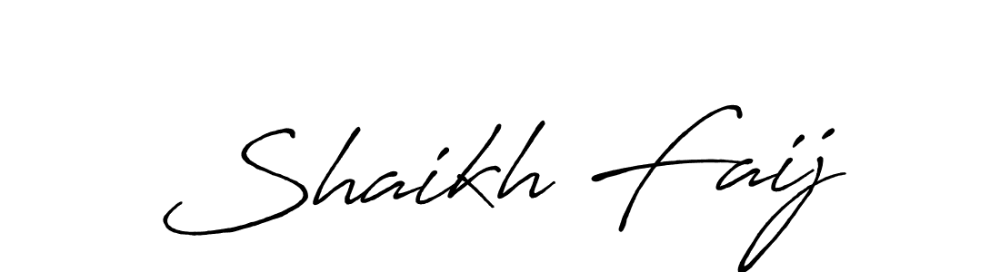 Also we have Shaikh Faij name is the best signature style. Create professional handwritten signature collection using Antro_Vectra_Bolder autograph style. Shaikh Faij signature style 7 images and pictures png