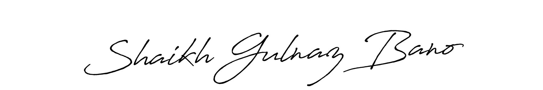 Also we have Shaikh Gulnaz Bano name is the best signature style. Create professional handwritten signature collection using Antro_Vectra_Bolder autograph style. Shaikh Gulnaz Bano signature style 7 images and pictures png