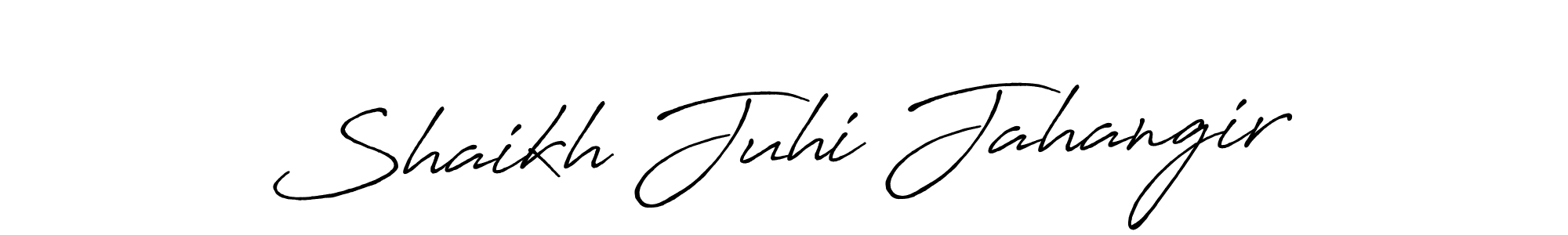 It looks lik you need a new signature style for name Shaikh Juhi Jahangir. Design unique handwritten (Antro_Vectra_Bolder) signature with our free signature maker in just a few clicks. Shaikh Juhi Jahangir signature style 7 images and pictures png