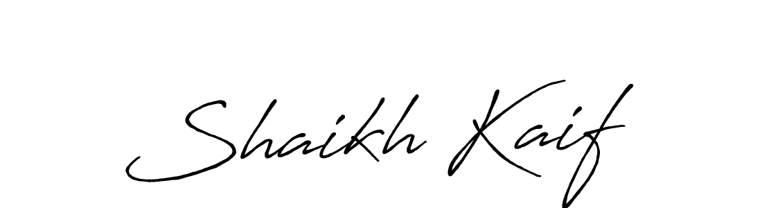 The best way (Antro_Vectra_Bolder) to make a short signature is to pick only two or three words in your name. The name Shaikh Kaif include a total of six letters. For converting this name. Shaikh Kaif signature style 7 images and pictures png