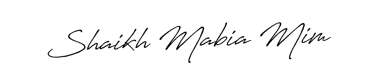 You should practise on your own different ways (Antro_Vectra_Bolder) to write your name (Shaikh Mabia Mim) in signature. don't let someone else do it for you. Shaikh Mabia Mim signature style 7 images and pictures png