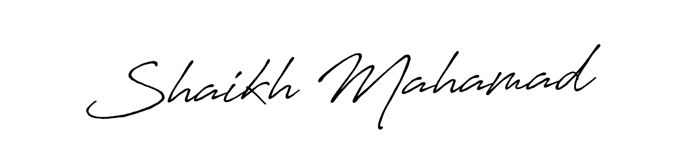 Use a signature maker to create a handwritten signature online. With this signature software, you can design (Antro_Vectra_Bolder) your own signature for name Shaikh Mahamad. Shaikh Mahamad signature style 7 images and pictures png