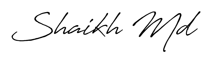 Generate high-definition signature styles for Shaikh Md. The Antro_Vectra_Bolder typeface ensures crisp legibility and sophisticated design. Shaikh Md signature style 7 images and pictures png