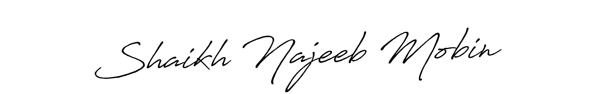 Make a beautiful signature design for name Shaikh Najeeb Mobin. Use this online signature maker to create a handwritten signature for free. Shaikh Najeeb Mobin signature style 7 images and pictures png