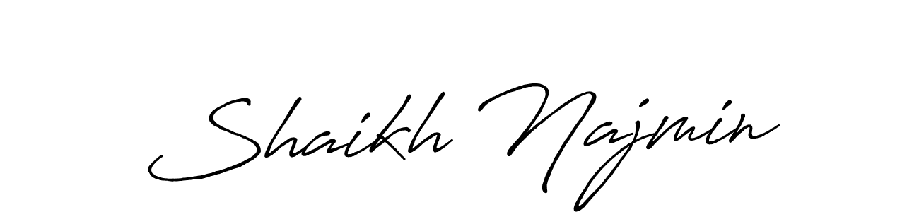 The best way (Antro_Vectra_Bolder) to make a short signature is to pick only two or three words in your name. The name Shaikh Najmin include a total of six letters. For converting this name. Shaikh Najmin signature style 7 images and pictures png