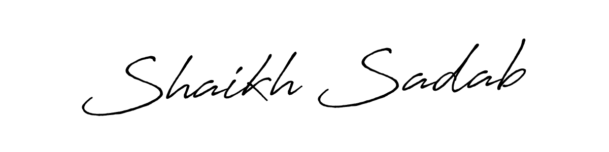 Antro_Vectra_Bolder is a professional signature style that is perfect for those who want to add a touch of class to their signature. It is also a great choice for those who want to make their signature more unique. Get Shaikh Sadab name to fancy signature for free. Shaikh Sadab signature style 7 images and pictures png