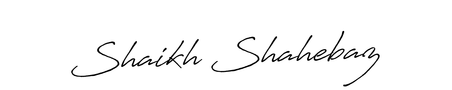 This is the best signature style for the Shaikh Shahebaz name. Also you like these signature font (Antro_Vectra_Bolder). Mix name signature. Shaikh Shahebaz signature style 7 images and pictures png