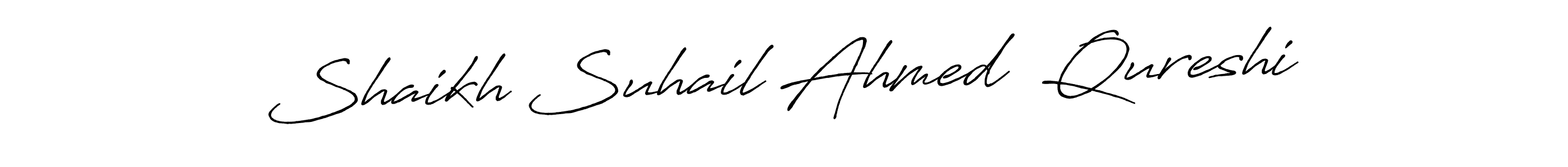 Make a beautiful signature design for name Shaikh Suhail Ahmed  Qureshi. With this signature (Antro_Vectra_Bolder) style, you can create a handwritten signature for free. Shaikh Suhail Ahmed  Qureshi signature style 7 images and pictures png