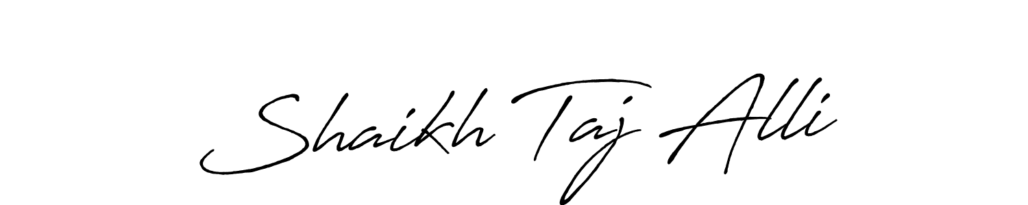 It looks lik you need a new signature style for name Shaikh Taj Alli. Design unique handwritten (Antro_Vectra_Bolder) signature with our free signature maker in just a few clicks. Shaikh Taj Alli signature style 7 images and pictures png