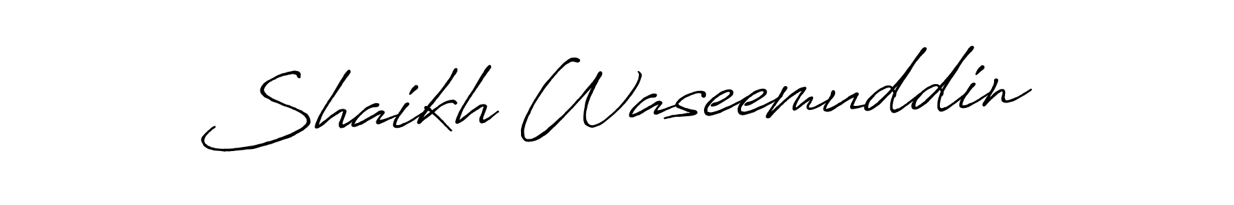 Design your own signature with our free online signature maker. With this signature software, you can create a handwritten (Antro_Vectra_Bolder) signature for name Shaikh Waseemuddin. Shaikh Waseemuddin signature style 7 images and pictures png