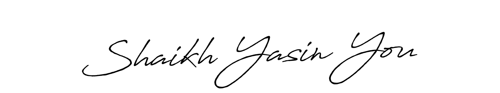 Also You can easily find your signature by using the search form. We will create Shaikh Yasin You name handwritten signature images for you free of cost using Antro_Vectra_Bolder sign style. Shaikh Yasin You signature style 7 images and pictures png
