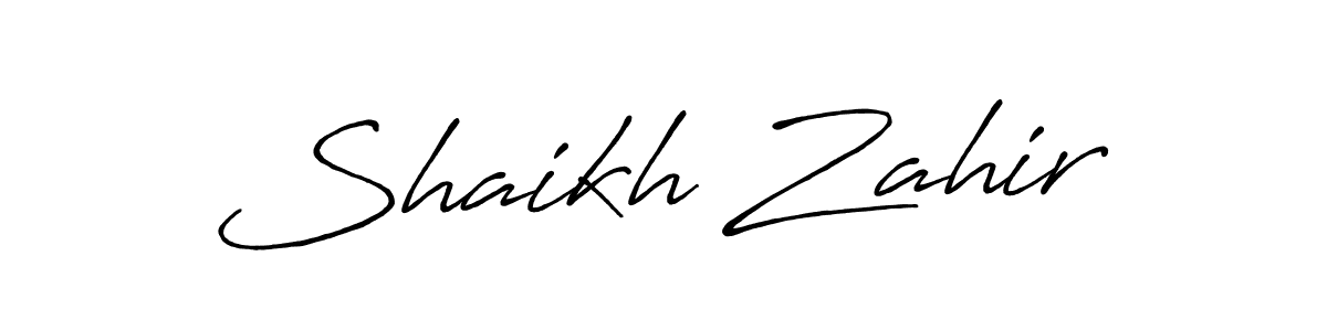 Design your own signature with our free online signature maker. With this signature software, you can create a handwritten (Antro_Vectra_Bolder) signature for name Shaikh Zahir. Shaikh Zahir signature style 7 images and pictures png