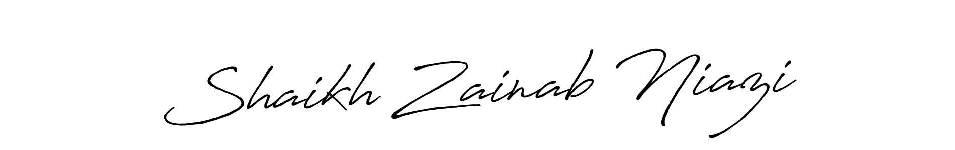Also You can easily find your signature by using the search form. We will create Shaikh Zainab Niazi name handwritten signature images for you free of cost using Antro_Vectra_Bolder sign style. Shaikh Zainab Niazi signature style 7 images and pictures png