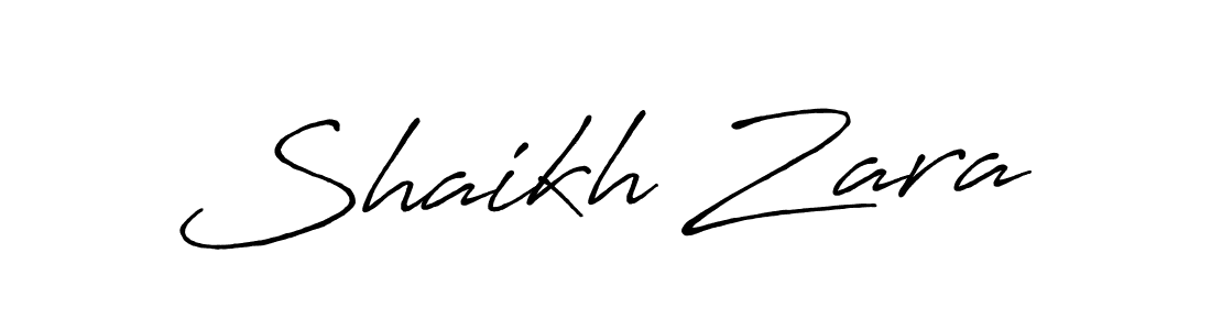 Create a beautiful signature design for name Shaikh Zara. With this signature (Antro_Vectra_Bolder) fonts, you can make a handwritten signature for free. Shaikh Zara signature style 7 images and pictures png