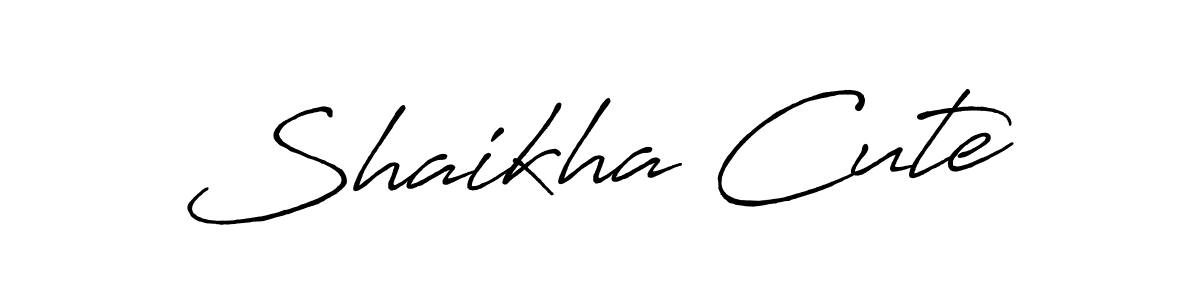 How to make Shaikha Cute signature? Antro_Vectra_Bolder is a professional autograph style. Create handwritten signature for Shaikha Cute name. Shaikha Cute signature style 7 images and pictures png