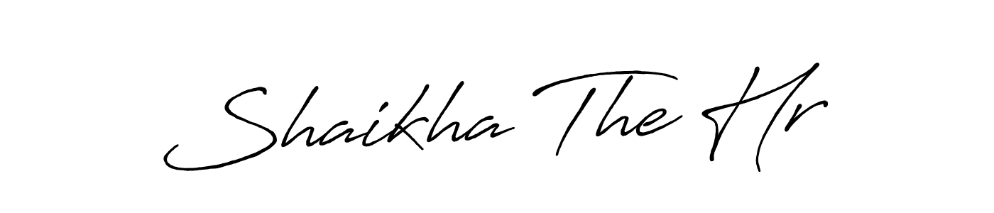 Make a beautiful signature design for name Shaikha The Hr. With this signature (Antro_Vectra_Bolder) style, you can create a handwritten signature for free. Shaikha The Hr signature style 7 images and pictures png