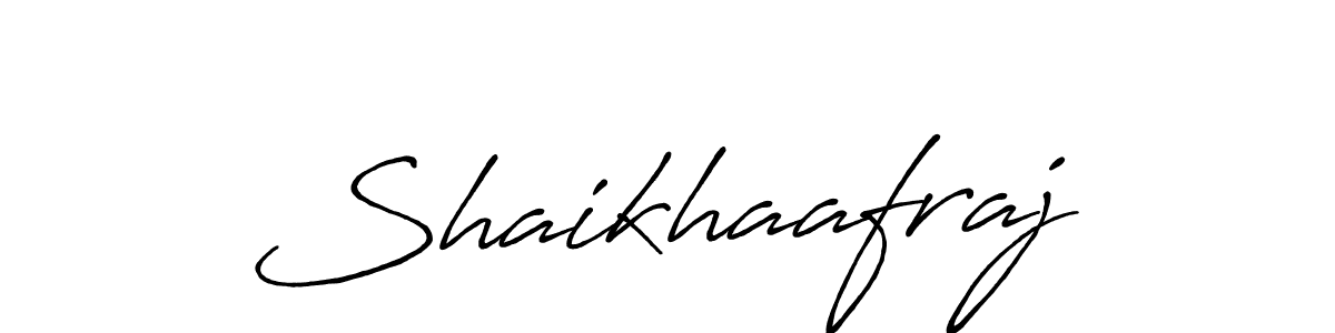 How to make Shaikhaafraj name signature. Use Antro_Vectra_Bolder style for creating short signs online. This is the latest handwritten sign. Shaikhaafraj signature style 7 images and pictures png