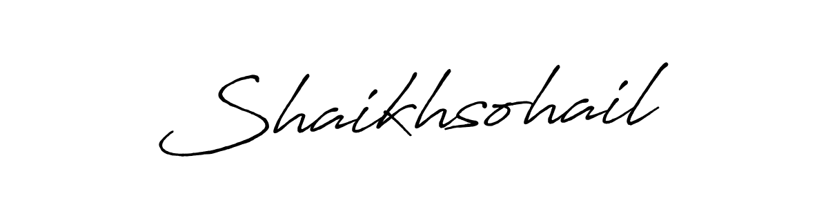 Use a signature maker to create a handwritten signature online. With this signature software, you can design (Antro_Vectra_Bolder) your own signature for name Shaikhsohail. Shaikhsohail signature style 7 images and pictures png