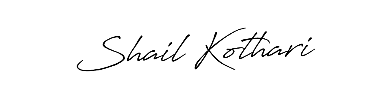 Shail Kothari stylish signature style. Best Handwritten Sign (Antro_Vectra_Bolder) for my name. Handwritten Signature Collection Ideas for my name Shail Kothari. Shail Kothari signature style 7 images and pictures png