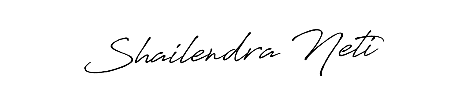 How to make Shailendra Neti name signature. Use Antro_Vectra_Bolder style for creating short signs online. This is the latest handwritten sign. Shailendra Neti signature style 7 images and pictures png