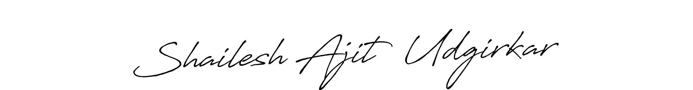 Make a beautiful signature design for name Shailesh Ajit  Udgirkar. With this signature (Antro_Vectra_Bolder) style, you can create a handwritten signature for free. Shailesh Ajit  Udgirkar signature style 7 images and pictures png