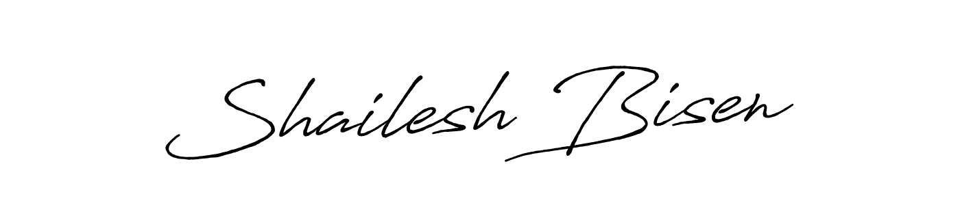 Design your own signature with our free online signature maker. With this signature software, you can create a handwritten (Antro_Vectra_Bolder) signature for name Shailesh Bisen. Shailesh Bisen signature style 7 images and pictures png