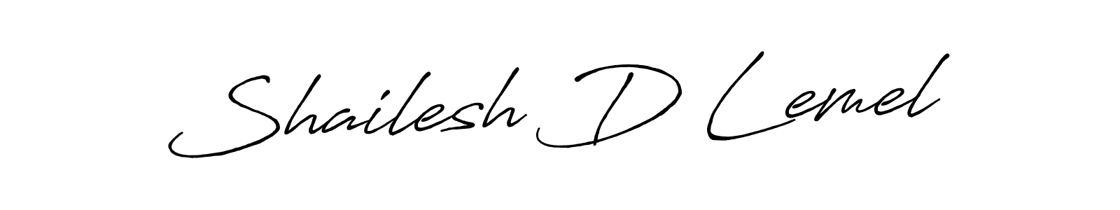 Antro_Vectra_Bolder is a professional signature style that is perfect for those who want to add a touch of class to their signature. It is also a great choice for those who want to make their signature more unique. Get Shailesh D Lemel name to fancy signature for free. Shailesh D Lemel signature style 7 images and pictures png