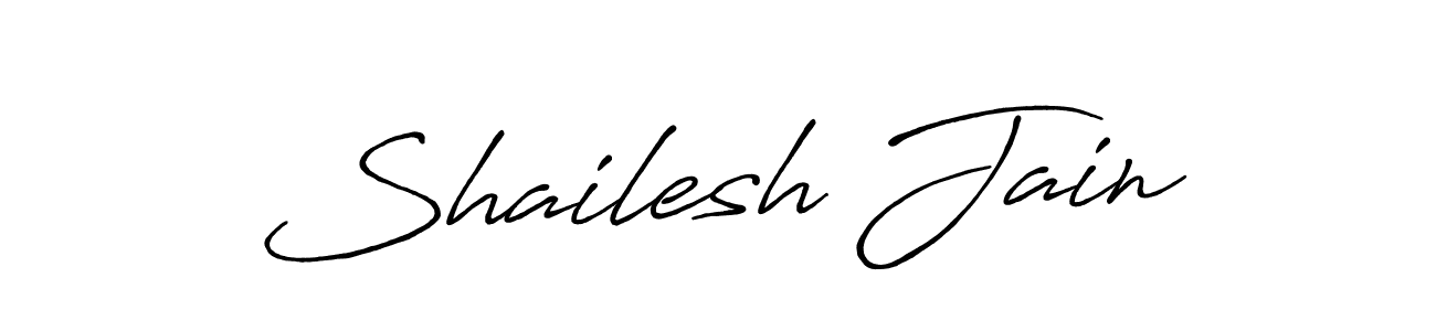 Create a beautiful signature design for name Shailesh Jain. With this signature (Antro_Vectra_Bolder) fonts, you can make a handwritten signature for free. Shailesh Jain signature style 7 images and pictures png