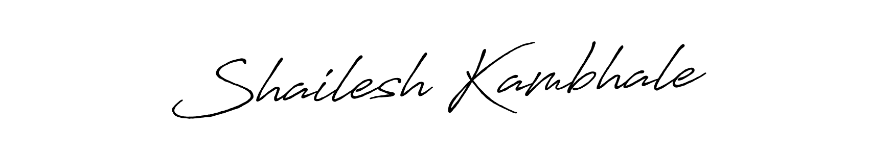 Create a beautiful signature design for name Shailesh Kambhale. With this signature (Antro_Vectra_Bolder) fonts, you can make a handwritten signature for free. Shailesh Kambhale signature style 7 images and pictures png