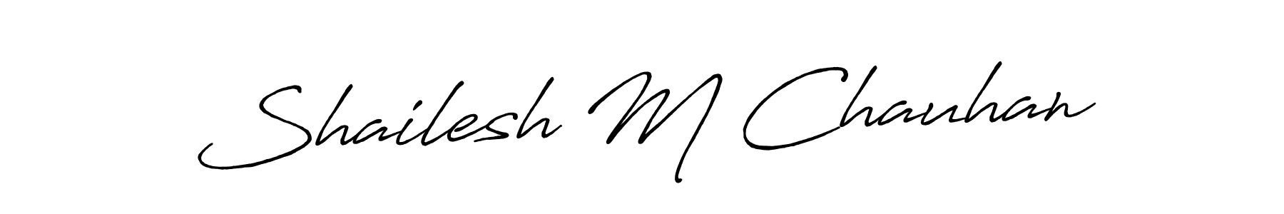 Create a beautiful signature design for name Shailesh M Chauhan. With this signature (Antro_Vectra_Bolder) fonts, you can make a handwritten signature for free. Shailesh M Chauhan signature style 7 images and pictures png