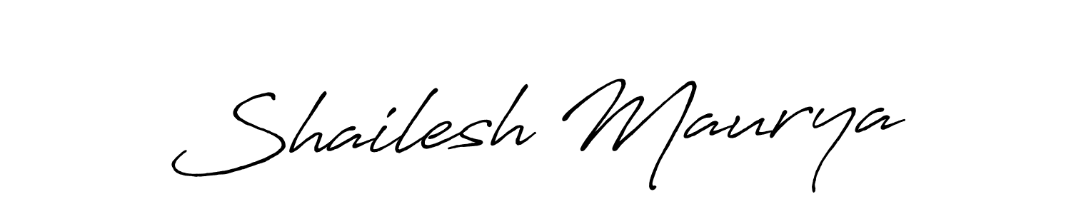 Make a beautiful signature design for name Shailesh Maurya. With this signature (Antro_Vectra_Bolder) style, you can create a handwritten signature for free. Shailesh Maurya signature style 7 images and pictures png