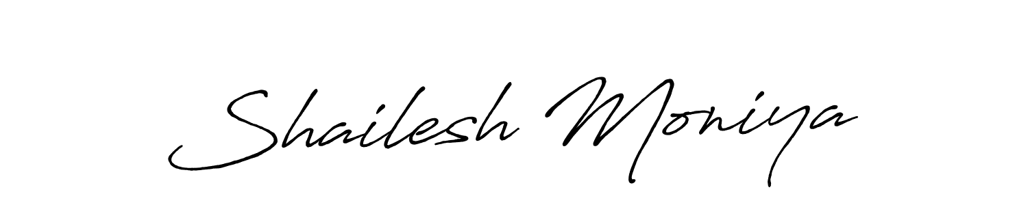 Design your own signature with our free online signature maker. With this signature software, you can create a handwritten (Antro_Vectra_Bolder) signature for name Shailesh Moniya. Shailesh Moniya signature style 7 images and pictures png