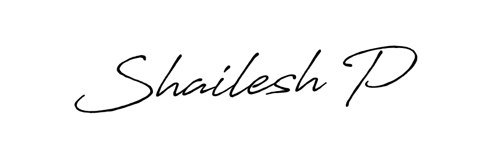 Shailesh P stylish signature style. Best Handwritten Sign (Antro_Vectra_Bolder) for my name. Handwritten Signature Collection Ideas for my name Shailesh P. Shailesh P signature style 7 images and pictures png