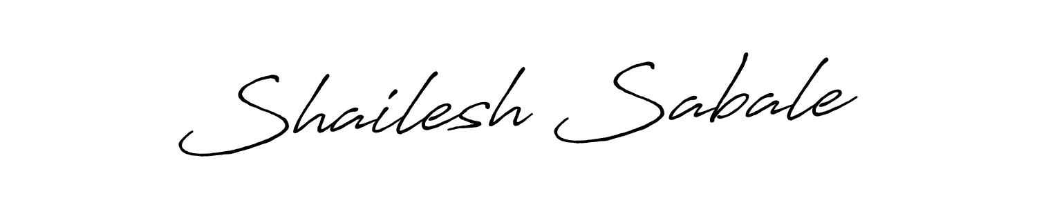 Create a beautiful signature design for name Shailesh Sabale. With this signature (Antro_Vectra_Bolder) fonts, you can make a handwritten signature for free. Shailesh Sabale signature style 7 images and pictures png