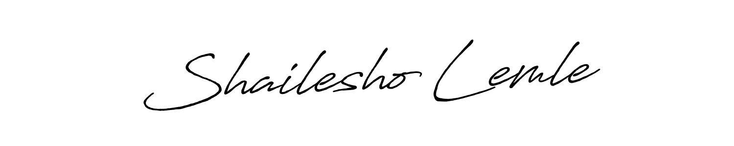 It looks lik you need a new signature style for name Shailesho Lemle. Design unique handwritten (Antro_Vectra_Bolder) signature with our free signature maker in just a few clicks. Shailesho Lemle signature style 7 images and pictures png