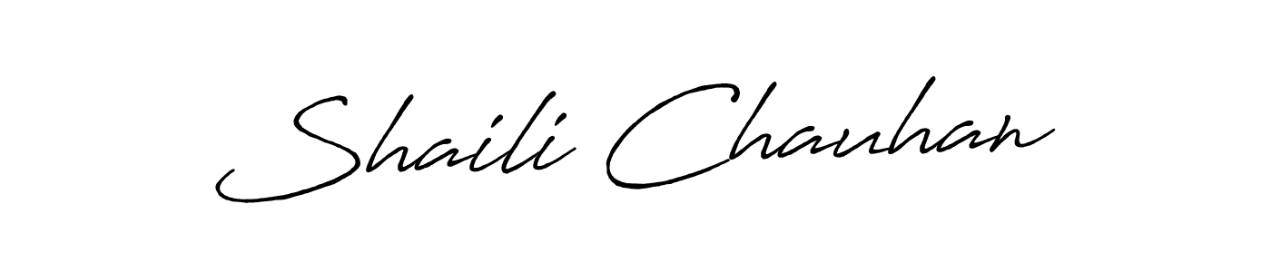 How to make Shaili Chauhan name signature. Use Antro_Vectra_Bolder style for creating short signs online. This is the latest handwritten sign. Shaili Chauhan signature style 7 images and pictures png