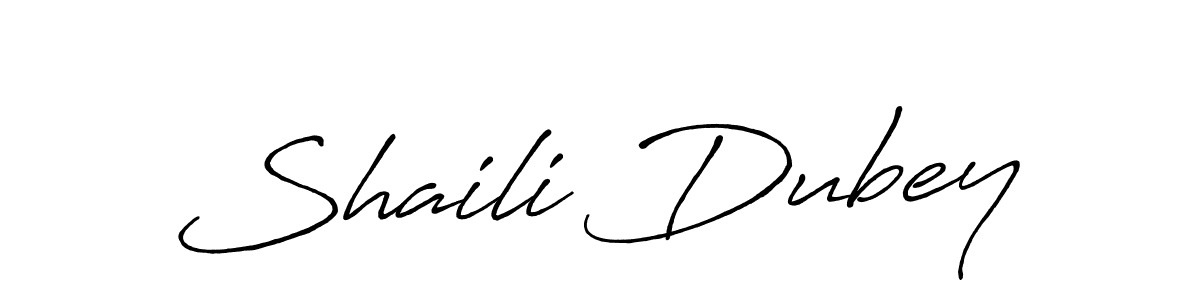 It looks lik you need a new signature style for name Shaili Dubey. Design unique handwritten (Antro_Vectra_Bolder) signature with our free signature maker in just a few clicks. Shaili Dubey signature style 7 images and pictures png