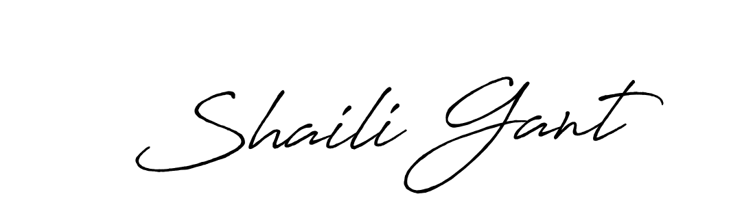 How to make Shaili Gant signature? Antro_Vectra_Bolder is a professional autograph style. Create handwritten signature for Shaili Gant name. Shaili Gant signature style 7 images and pictures png