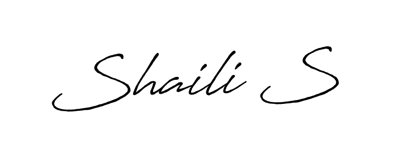 Once you've used our free online signature maker to create your best signature Antro_Vectra_Bolder style, it's time to enjoy all of the benefits that Shaili S name signing documents. Shaili S signature style 7 images and pictures png